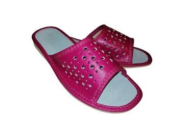 Женские кожаные тапочки