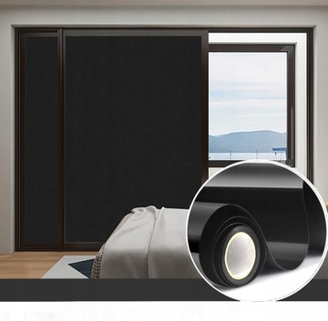 CZARNA FOLIA 100% ZACIEMNIAJĄCA PRYWATNOŚĆ 50*100