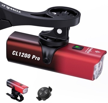 Zestaw Lampa przednia Towild CL1200 PRO, pilot ACL01,uchwyt AS90, powerbank