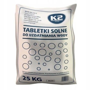 K2 SÓL TABLETKOWANA 25KG DO UZDATNIANIA WODY