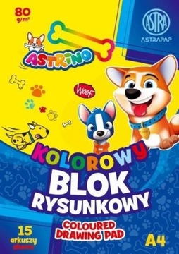 Blok kolorowy barwiony A415K 80g Astrino