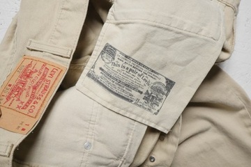Levi's 501 vintage spodnie beżowe jeansy dżins regular 38 | 96cm