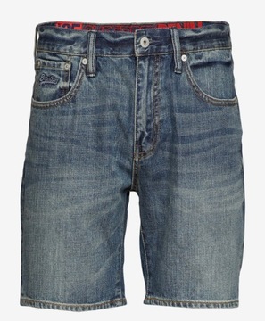 Spodenki jeansowe męskie SUPERDRY niebieskie 28"