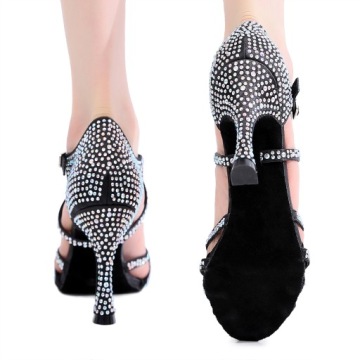 ТАНЦЕВАЛЬНАЯ ТУФЛИ ДЛЯ ДЕВОЧЕК С ЦИРКОНИЯМИ 7,5 СМ 35