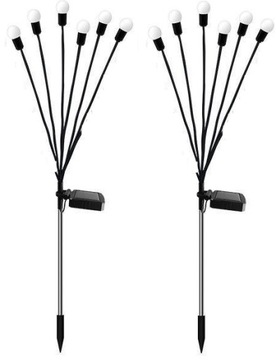 Солнечная лампа, черная, 10 светодиодов, шарики, 65 см, 2 шт.