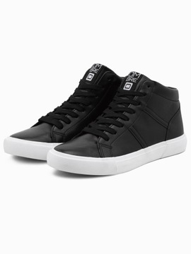 Buty męskie sneakersy za kostkę czarne V6 F0124 40