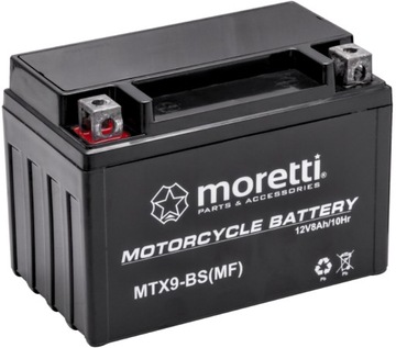 AKUMULATOR MOTOCYKLOWY ŻELOWY MTX9-BS MORETTI QUAD