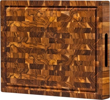 Deska do krojenia z drewna tekowego (51 x 38 x 3.8 cm) N606