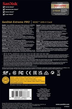 SanDisk Extreme Pro SDXC 256 ГБ 300/260 МБ UHS-II