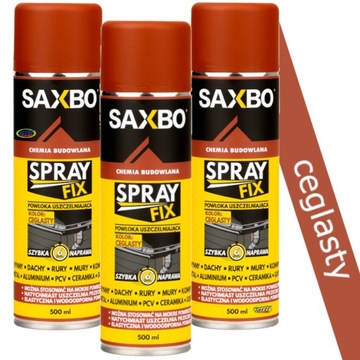 Guma w sprayu Spray FIX CEGLASTA SAXBO 500ml ZESTA