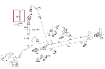 MERCEDES W219 W220 ŠROUB DRŽÁKY VSTŘIKOVAČE