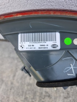 BMW X6 E71 LCI FACELIFT SVĚTLO LED ZADNÍ PRAVÁ W BLATNÍK PULT 7295002