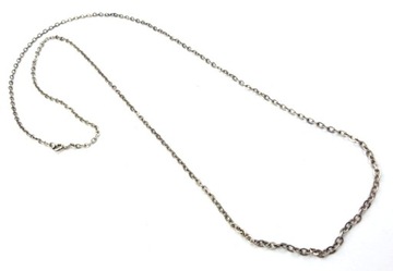 Vintage markowy długi srebrny łańcuszek ankier 80,5cm 2,8mm