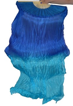 Wachlarze FAN VEILS jedwab belly dance tribal x 2
