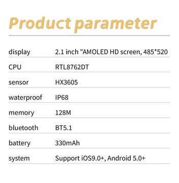 AMOLED Smart Watch 2024 Bluetooth-соединение NFC Спортивный монитор здоровья Водонепроницаемый