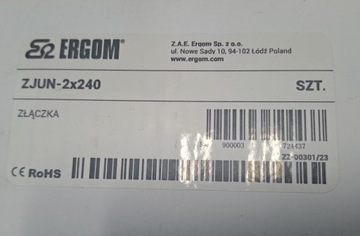 Zlaczka zug 2x240 szara ergom