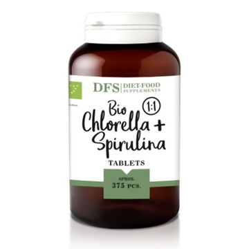 DIET FOOD BIO CHLORELLA SPIRULINA 375t ODKWASZANIE