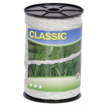 Plecionka CLASSIC 500m, biała do pastucha