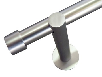 KARNISZ CZARNY MAT GRUBY SOLIDNY LUNA 25MM POJEDYNCZY 340CM