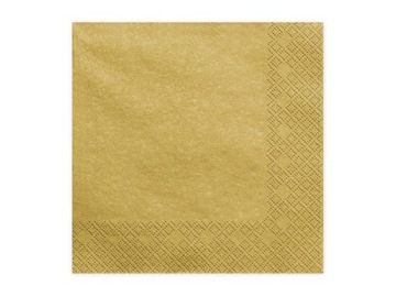 Serwetki złote 33x33 20szt