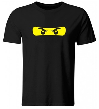 KOSZULKA T-SHIRT NINJA DZIECIĘCA CZARNA ROZ. 128