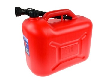 KANISTER NA BENZYNĘ 20L PLASTIKOWY+LEJEK