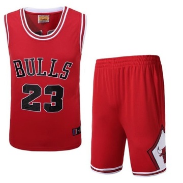 Red Bulls No. 23 Koszulka do koszykówki z okrągłym dekoltem Haft