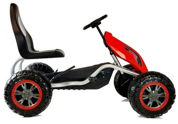 Большой педальный картинг Strong для детей Синий + нагрузка 100 кг + колесо