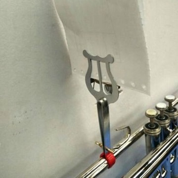 Srebrny styl Trompet Marching Lyre Clamp-On Metal