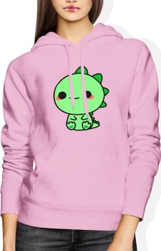 BLUZA KAWAII DINOZAUR KAWAI DAMSKA Z KAPTUREM R. L BLUZKA DRESOWA NADRUK