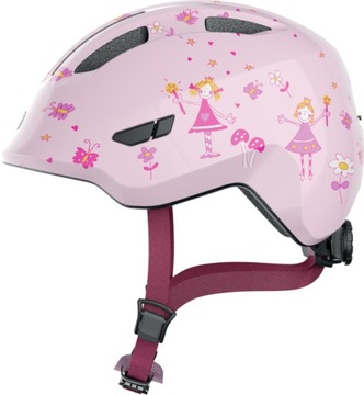 Kask rowerowy dziecięcy Abus Smiley 3.0 Rose Princess Shiny S 45-50cm