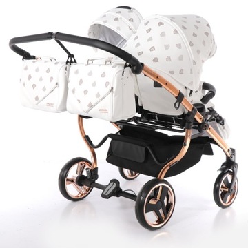 Коляска для близнецов JUNAMA GLOW DUO 2в1 медный 01