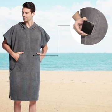 ПОНЧО, ПОЛОТЕНЦЕ С КАПЮШОНОМ, КУПАЛЬНИКИ, ХАЛАТ ДЛЯ СЕРФИНГА.