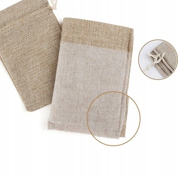 Джутовый льняной мешок для хлеба КОРИЧНЕВЫЙ, 30 шт.