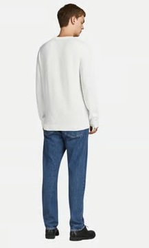 JACK&JONES BIAŁY SWETER MĘSKI CASUAL L 1SPK