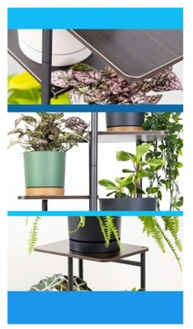 Большая подставка для цветов 106см металл, 7 уровней для цветов, полка-чердак MONDO