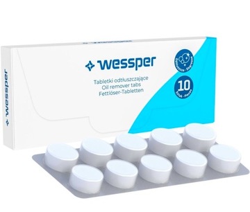 UNIWERSALNE Tabletki czyszczące do ekspresu Wessper Clean Oil 10x 2g