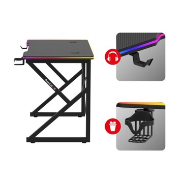 Игровой стол Hero 1.7 RGB с черной светодиодной подсветкой, 120 см