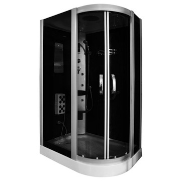 KABINA PRYSZNICOWA Z HYDROMASAŻEM ASYMETRYCZNA 120X85X215CM - MAZUR