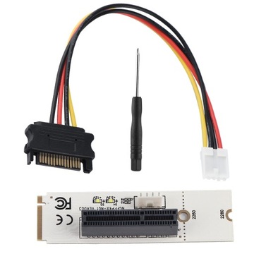 АДАПТЕР NGFF M.2 НА PCI-E X4 С КАБЕЛЕМ ПИТАНИЯ SATA