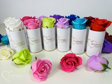 FLOWERBOX МЫЛЬНЫЕ ЦВЕТЫ РОЗА В ПОДАРОЧНОЙ КОРОБКЕ