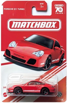MATCHBOX PORSCHE 911 TURBO RED EDITION 5/6 METAL