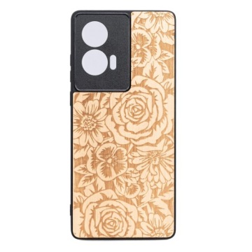 Dřevěné Pouzdro Bewood pro Motorola Edge 50 Fusion Růže Aniegre