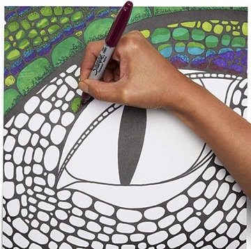 Перманентный маркер Sharpie Fine Черное стекло металлическая конструкция пластик