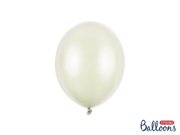 Balony mocne 23cm metaliczne kremowe ecri 100sztuk