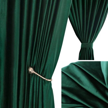 GRUBA GOTOWA ZASŁONY WELUR PRZELOTKI 140x250cm ZASŁONA VELVET ZACIEMNIAJĄCA