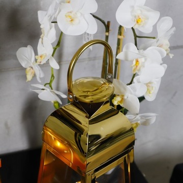 НАБОР ЗОЛОТЫХ МЕТАЛЛИЧЕСКИХ ФОНАРЕЙ 2в1 ФОНАРЬИ