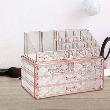 Настольные органайзеры с выдвижными ящиками.Полка для хранения косметики.