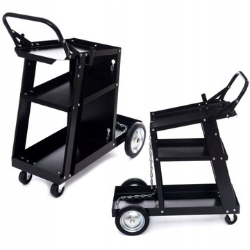 СВАРОЧНАЯ ТЕЛЕЖКА ДЛЯ СВАРОЧНЫХ АППАРАТОВ С ПОЛКОЙ ДЛЯ ЦИЛИНДРОВ, СТАБИЛЬНАЯ MIG MAG MMA TIG