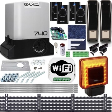 Zestaw napęd Delta 2 FAAC 740 PILOTY Lampa LED